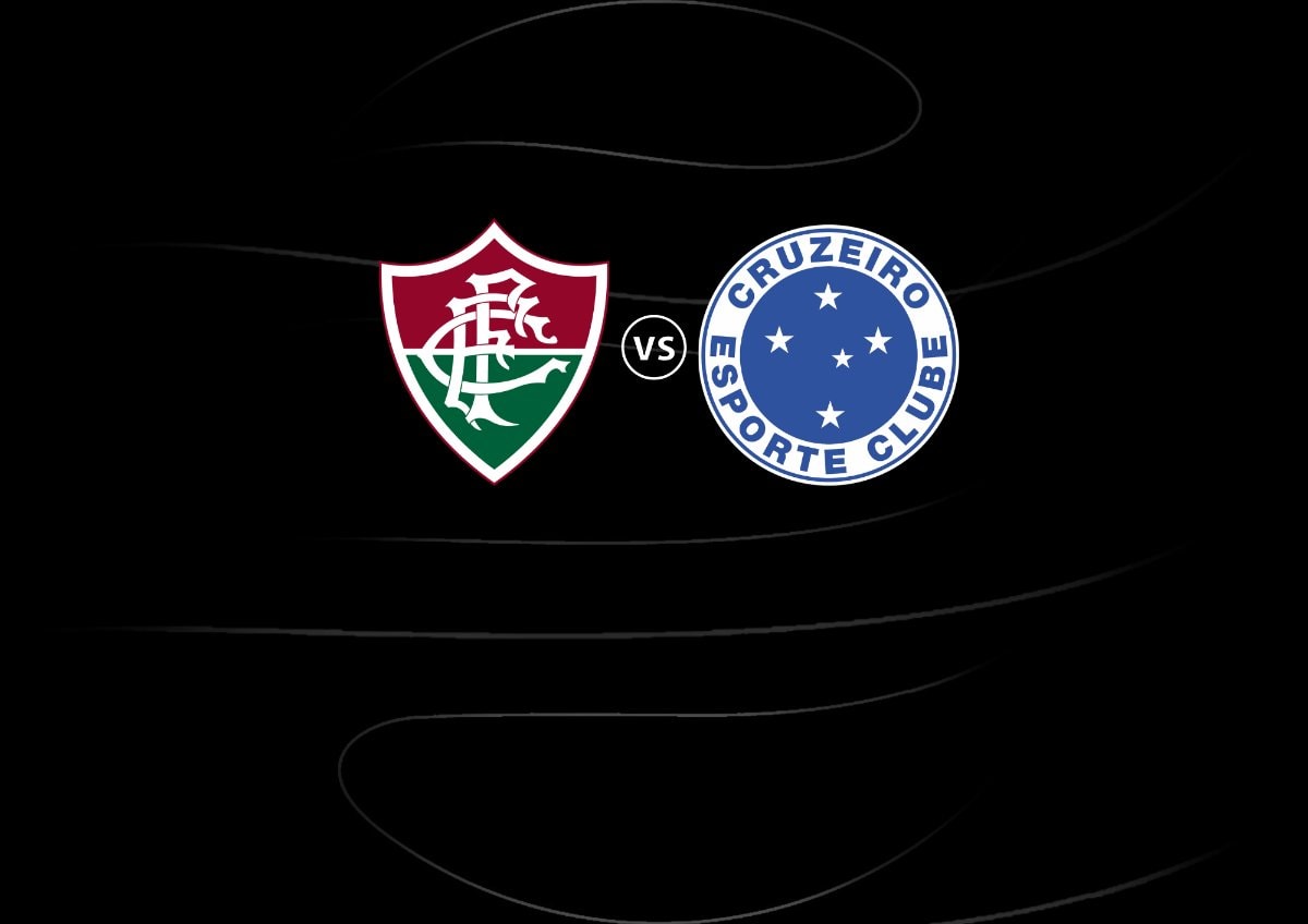 Escudos do Fluminense e do Cruzeiro lado a lado para o jogo no Maracanã pelo Brasileirão