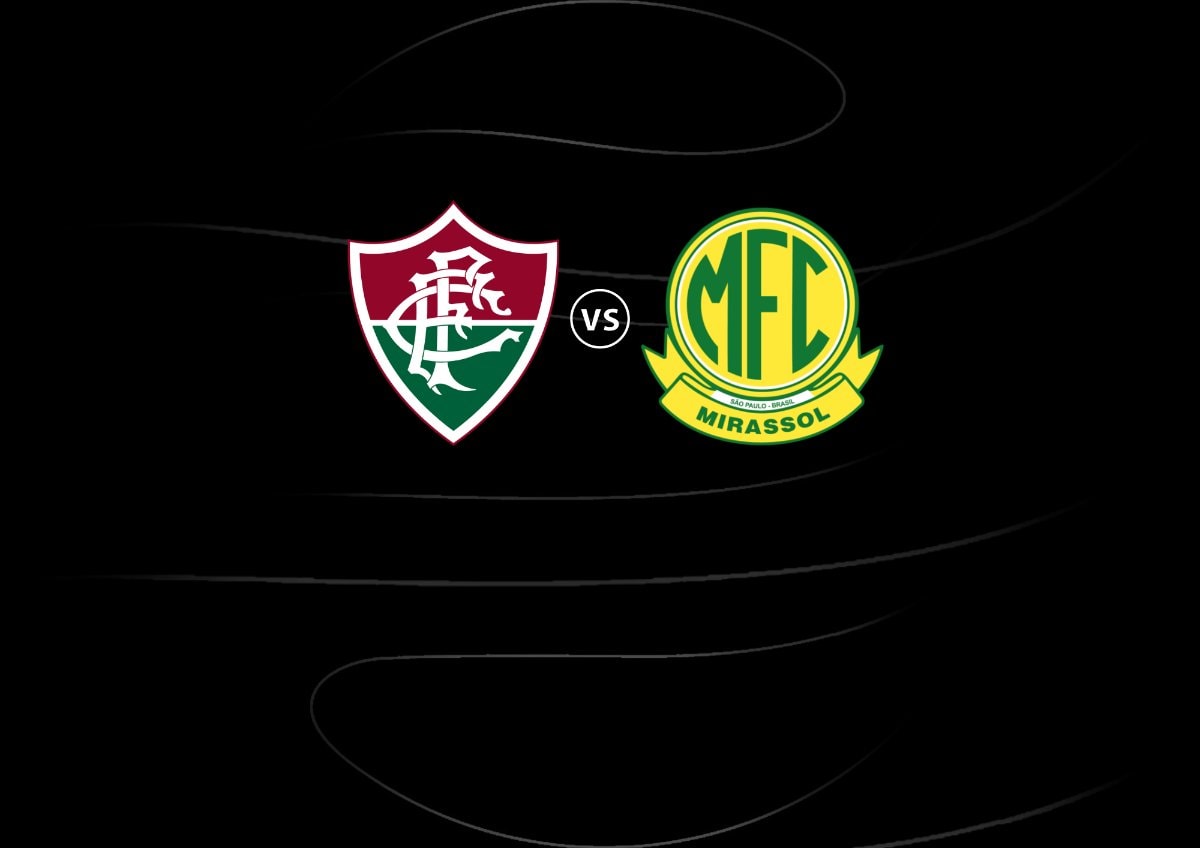 Escudos do Fluminense e do Mirassol lado a lado para o jogo no Maracanã pelo Brasileirão