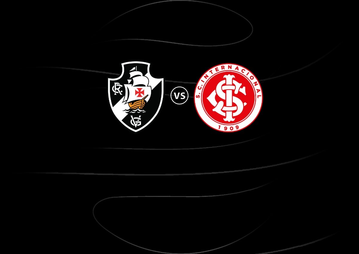 Escudos do Vasco da Gama e do Internacional lado a lado para o jogo em São Januário pelo Brasileirão